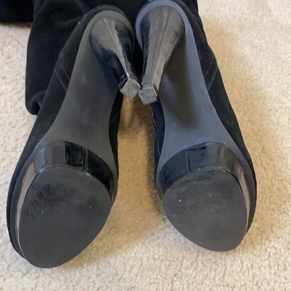 Steve Madden Black Suede Over-the-knee boots 8 - Picture 6 of 7